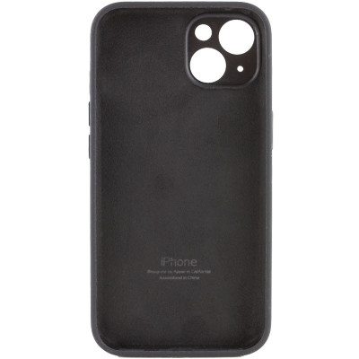 Накладка (з мікрофіброю) Silicon Case Full Camera для iPhone 15 (6.1)- чорний