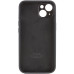 Накладка (з мікрофіброю) Silicon Case Full Camera для iPhone 15 (6.1)- чорний