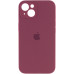 Накладка (з мікрофіброю) Silicon Case Full Camera для iPhone 15 (6.1)- марсала