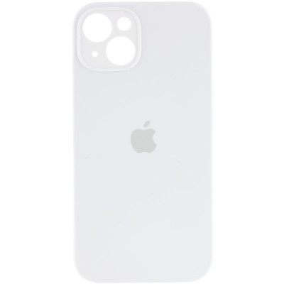 Накладка (з мікрофіброю) Silicon Case Full Camera для iPhone 15 (6.1)- білий