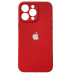 Накладка (з мікрофіброю) Silicon Case Full Camera для iPhone 15 (6.1)- темно-червоний