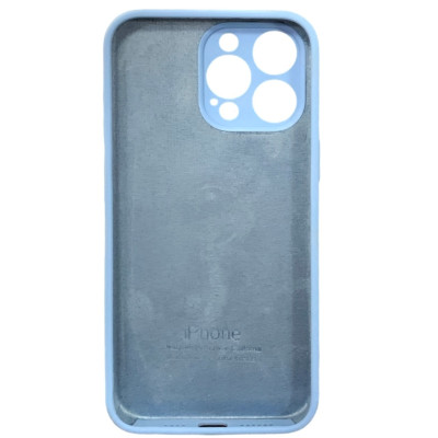 Накладка (з мікрофіброю) Silicon Case Full Camera для iPhone 15 (6.1)- блакитний