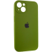 Накладка (з мікрофіброю) Silicon Case Full Camera для iPhone 15 (6.1)- оливковий