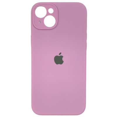 Накладка (з мікрофіброю) Silicon Case Full Camera для iPhone 15 Plus (6.7)- світло-ліловий