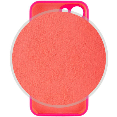 Накладка (з мікрофіброю) Silicon Case Full Camera для iPhone 15 Plus (6.7)- яскраво-рожевий