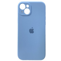 Накладка (з мікрофіброю) Silicon Case Full Camera для iPhone 15 Plus (6.7)- блакитний
