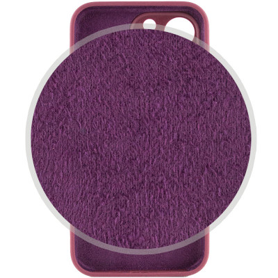 Накладка (з мікрофіброю) Silicon Case Full Camera для iPhone 15 Pro (6.1)- марсала