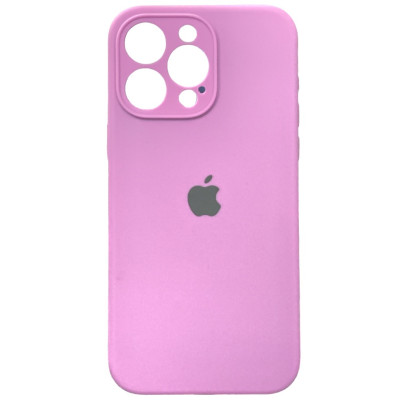 Накладка (з мікрофіброю) Silicon Case Full Camera для iPhone 15 Pro (6.1)- свіло-ліловий