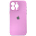 Накладка (з мікрофіброю) Silicon Case Full Camera для iPhone 15 Pro (6.1)- свіло-ліловий