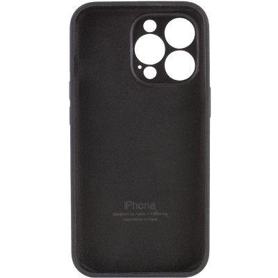 Накладка (з мікрофіброю) Silicon Case Full Camera для iPhone 15 Pro Max (6.7)- чорний
