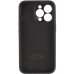 Накладка (з мікрофіброю) Silicon Case Full Camera для iPhone 15 Pro Max (6.7)- чорний