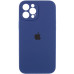 Накладка (з мікрофіброю) Silicon Case Full Camera для iPhone 15 Pro Max (6.7)- темно-синій
