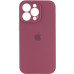 Накладка (з мікрофіброю) Silicon Case Full Camera для iPhone 15 Pro Max (6.7)- марсала