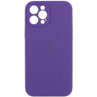 Накладка (з мікрофіброю) Silicon Case Full Camera для iPhone 13 Pro Max (6.7)- фіолетовий