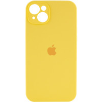 Накладка (з мікрофіброю) Silicon Case Full Camera для iPhone 13 (6.1)- жовтий
