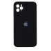 Накладка (з мікрофіброю) Silicon Case Full Camera для iPhone 11 Pro Max квадратні кути- чорний