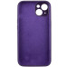Накладка (з мікрофіброю) Silicon Case Full Camera для iPhone 14 (6.1)- темно-фіолетовий