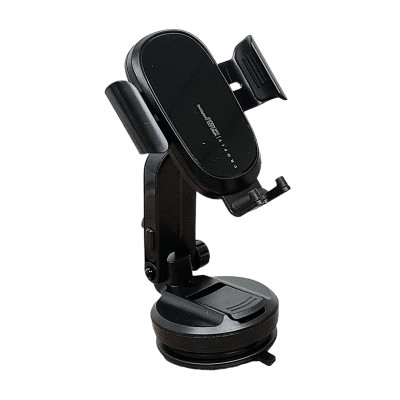Holder (автотримач) Profit MW21-1 15W (PD+QC3.0) механічний з бездротовою зарядкою (кріплення на скло або панель)