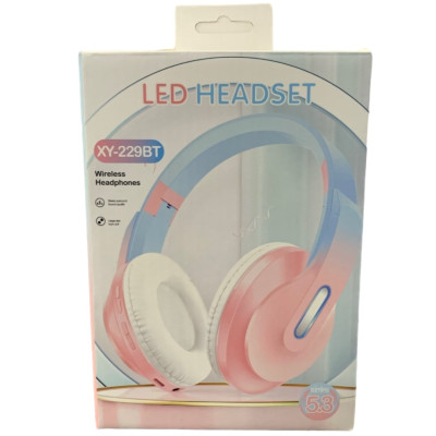 Bluetooth навушники XY-229BT- блакитний