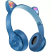 Bluetooth навушники CAT Ear P47M LED (Вушка)- синій