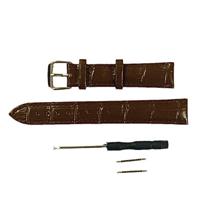 Ремінець для годинника універсальний Genuine Leather Croco 14мм- коричневий Ремінець для годинника універсальний Genuine Leather Croco 14мм- коричневий