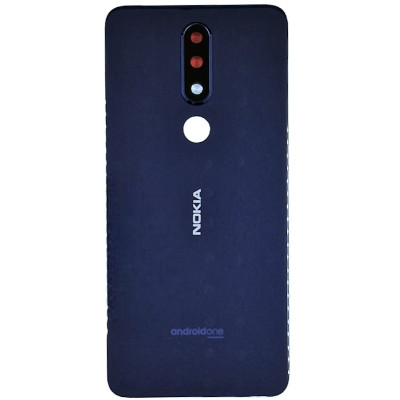 Задня кришка для Nokia 5.1 plus (TA-1105) (зі склом камери) Blue Задня кришка для Nokia 5.1 plus (TA-1105) (зі склом камери) Blue