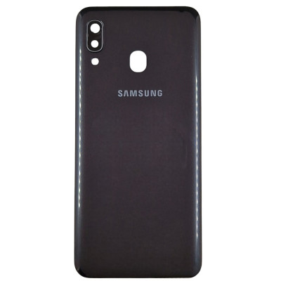 Задня кришка для Samsung A30 / A305 (зі склом камери) Black