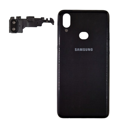 Задня кришка для Samsung A10s / A107 (зі склом камери) Black Задня кришка для Samsung A10s / A107 (зі склом камери) Black