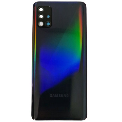 Задня кришка для Samsung A51 4G / A515 (зі склом камери) Black Задня кришка для Samsung A51 4G / A515 (зі склом камери) Black
