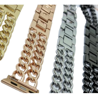 Ремінець Apple Watch Metal Double Chain 38/40/41/42mm(ser.10)- золотий