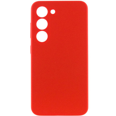 Накладка (з мікрофіброю) Silicone Cover Lakshmi Full Camera для Samsung S23- червоний