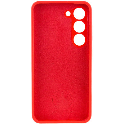 Накладка (з мікрофіброю) Silicone Cover Lakshmi Full Camera для Samsung S23- червоний