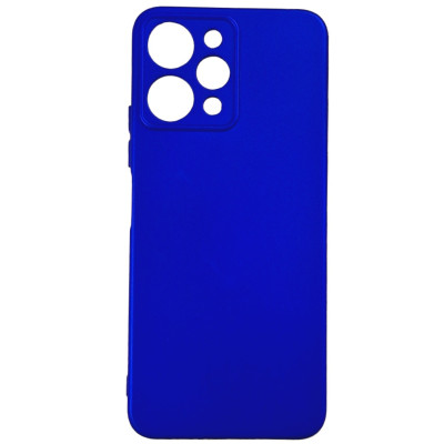 Накладка (з мікрофіброю) Silicone Cover Lakshmi Full Camera для Xiaomi Redmi 12 / Poco M6 Pro 5G- ультра-синій