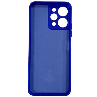 Накладка (з мікрофіброю) Silicone Cover Lakshmi Full Camera для Xiaomi Redmi 12 / Poco M6 Pro 5G- ультра-синій