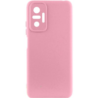Накладка (з мікрофіброю) Silicone Cover Lakshmi Full Camera для Xiaomi Redmi Note 10 Pro / Note 10 Pro Max- рожевий