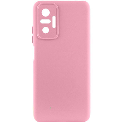 Накладка (з мікрофіброю) Silicone Cover Lakshmi Full Camera для Xiaomi Redmi Note 10 Pro / Note 10 Pro Max- рожевий