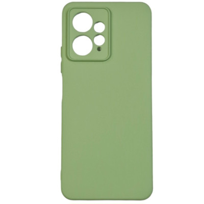 Накладка (з мікрофіброю) Silicone Cover Lakshmi Full Camera для Xiaomi Redmi Note 12 4G- фісташковий