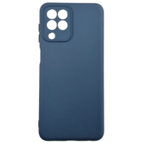 Накладка (з мікрофіброю) Silicone Cover Lakshmi Full Camera для Samsung M33 5G- сіро-синій
