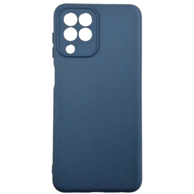 Накладка (з мікрофіброю) Silicone Cover Lakshmi Full Camera для Samsung M33 5G- сіро-синій