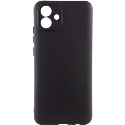 Накладка (з мікрофіброю) Silicone Cover Lakshmi Full Camera для Samsung A05 / A055- чорний