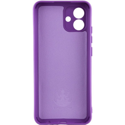 Накладка (з мікрофіброю) Silicone Cover Lakshmi Full Camera для Samsung A05 / A055- фіолетовий