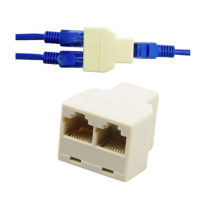 Перехідник-розгалужувач крученої пари UTP Rj-45 F to 2*RJ-45 F (1 Rj45 to 2 Rj45)- білий Перехідник-розгалужувач крученої пари UTP Rj-45 F to 2*RJ-45 F (1 Rj45 to 2 Rj45)- білий