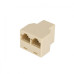 Перехідник-розгалужувач крученої пари UTP Rj-45 F to 2*RJ-45 F (1 Rj45 to 2 Rj45)- білий Перехідник-розгалужувач крученої пари UTP Rj-45 F to 2*RJ-45 F (1 Rj45 to 2 Rj45)- білий