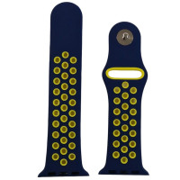 Ремінець Sport перфорація для Apple Watch 38/40/41/42mm(ser.10)- синій з жовтим