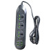 Мережевий подовжувач WUW C133 3 розетки + 4USB (2.1A / 2m)- чорний