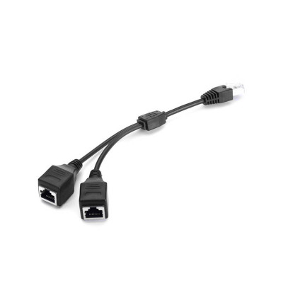 Перехідник-розгалужувач крученої пари UTP Rj-45 M to 2*RJ-45 F (1 Rj45 to 2 Rj45) кабель Перехідник-розгалужувач крученої пари UTP Rj-45 M to 2*RJ-45 F (1 Rj45 to 2 Rj45) кабель