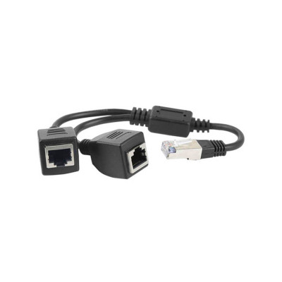 Перехідник-розгалужувач крученої пари UTP Rj-45 M to 2*RJ-45 F (1 Rj45 to 2 Rj45) кабель Перехідник-розгалужувач крученої пари UTP Rj-45 M to 2*RJ-45 F (1 Rj45 to 2 Rj45) кабель