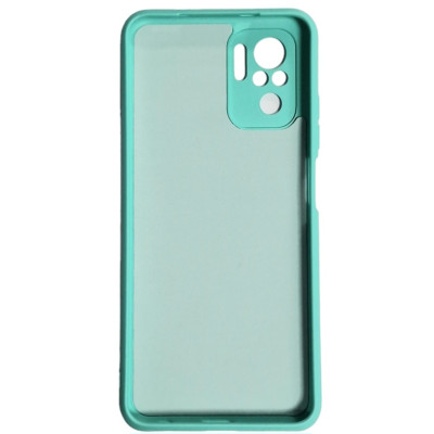 Накладка (з мікрофіброю) Soft Silk для Xiaomi Redmi Note 10 / Note 10S / Poco M5s- бірюзовий