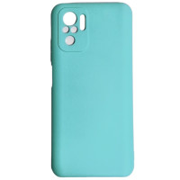 Накладка (з мікрофіброю) Soft Silk для Xiaomi Redmi Note 10 / Note 10S / Poco M5s- бірюзовий
