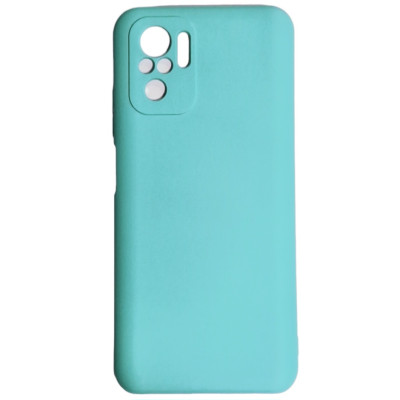 Накладка (з мікрофіброю) Soft Silk для Xiaomi Redmi Note 10 / Note 10S / Poco M5s- бірюзовий